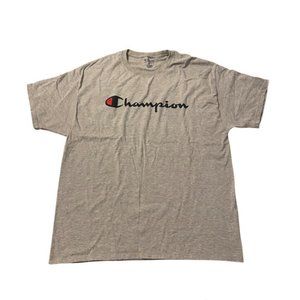 Champion Gray Short Sleeve Logo Tee XL